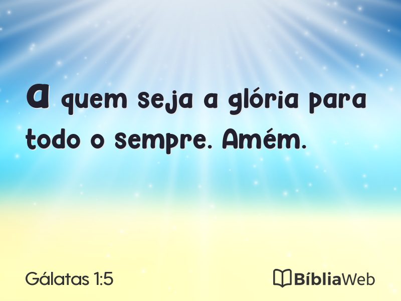 Gálatas 1:5 em imagem para compartilhar