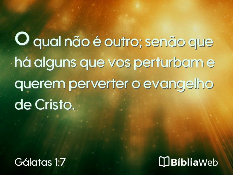 Gálatas 1:7 em imagem para compartilhar