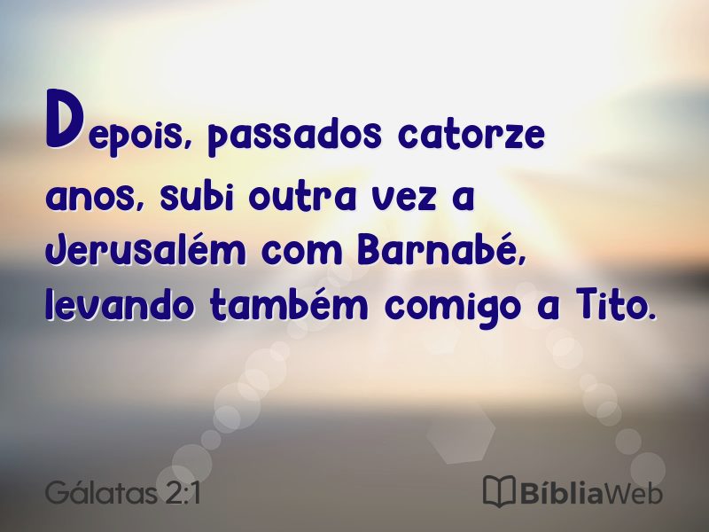 Gálatas 2:1 em imagem para compartilhar