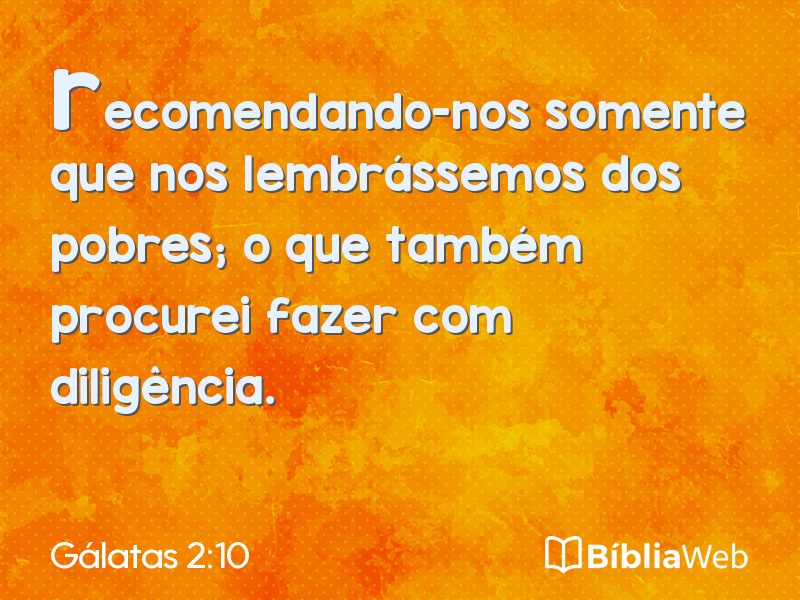 Gálatas 2:10 em imagem para compartilhar