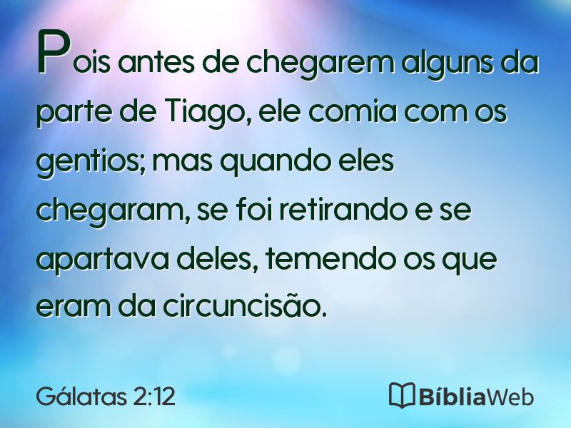 Gálatas 2:12 em imagem para compartilhar