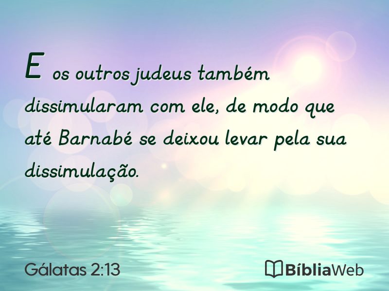 Gálatas 2:13 em imagem para compartilhar