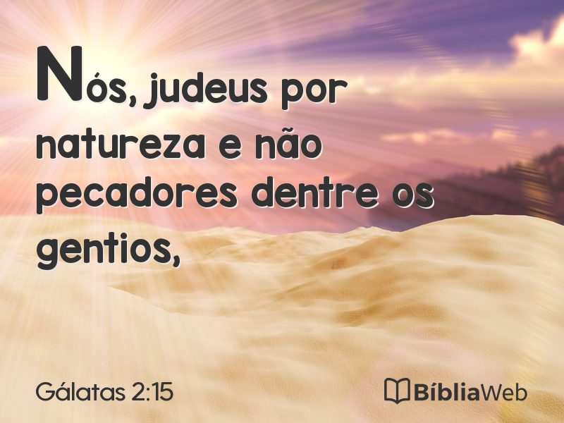 Gálatas 2:15 em imagem para compartilhar