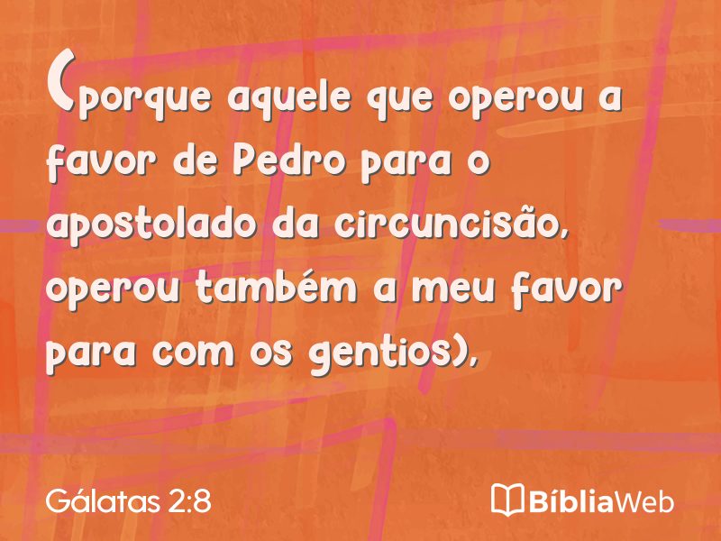 Gálatas 2:8 em imagem para compartilhar