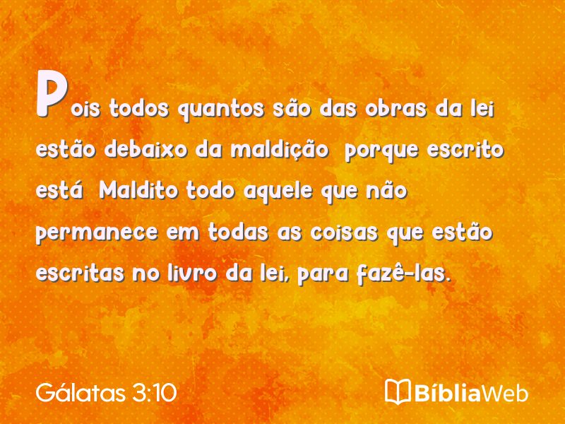 Gálatas 3:10 em imagem para compartilhar