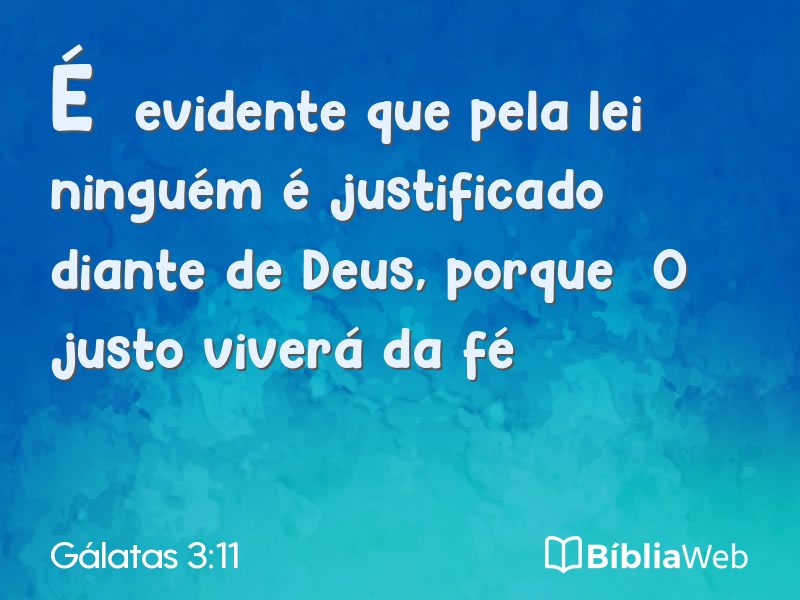 Gálatas 3:11 em imagem para compartilhar