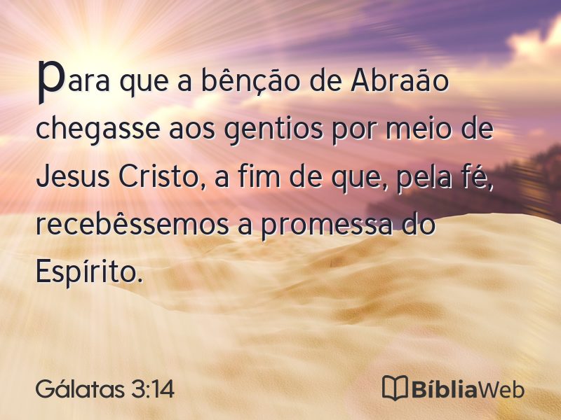 Gálatas 3:14 em imagem para compartilhar