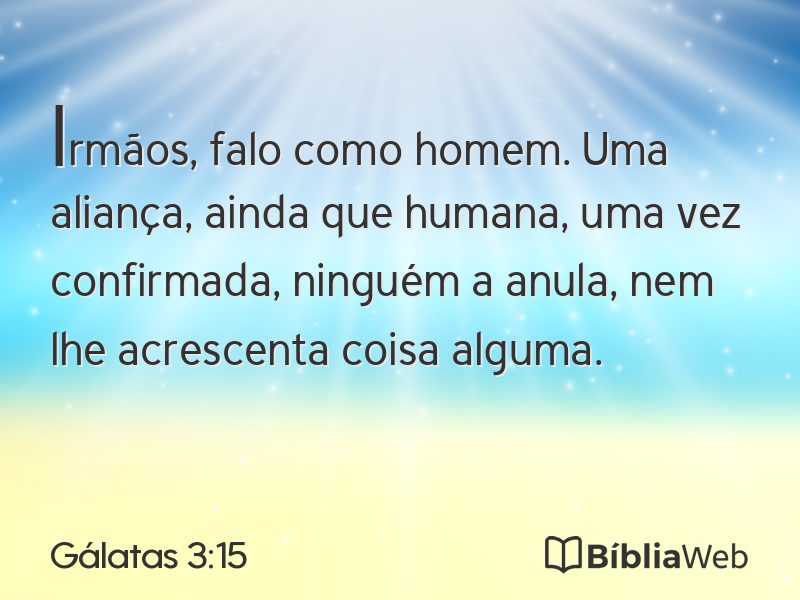 Gálatas 3:15 em imagem para compartilhar