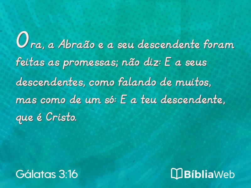 Gálatas 3:16 em imagem para compartilhar