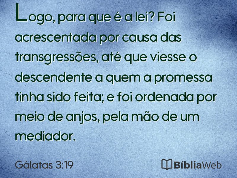 Gálatas 3:19 em imagem para compartilhar