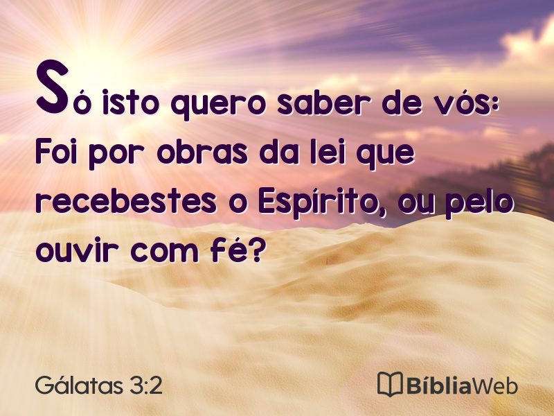 Gálatas 3:2 em imagem para compartilhar