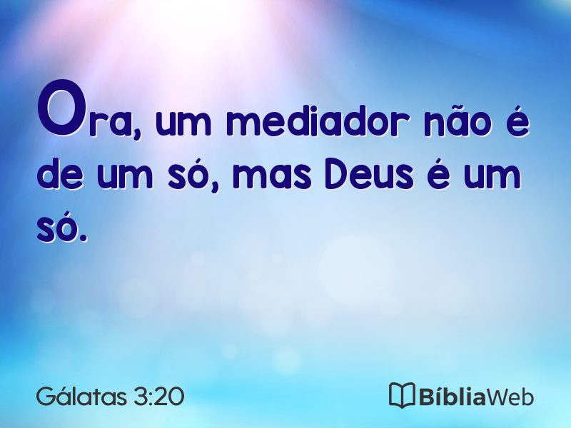 Gálatas 3:20 em imagem para compartilhar