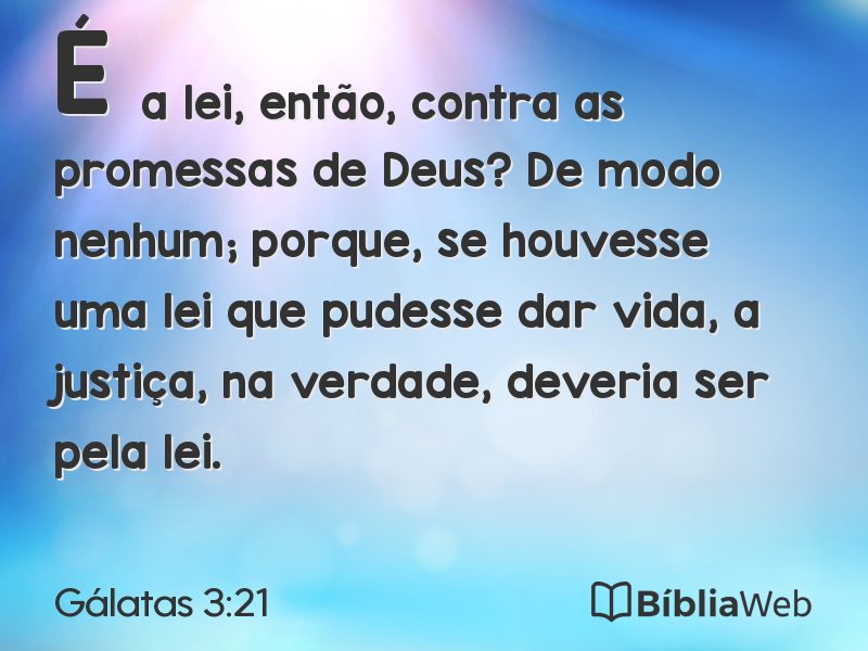 Gálatas 3:21 em imagem para compartilhar