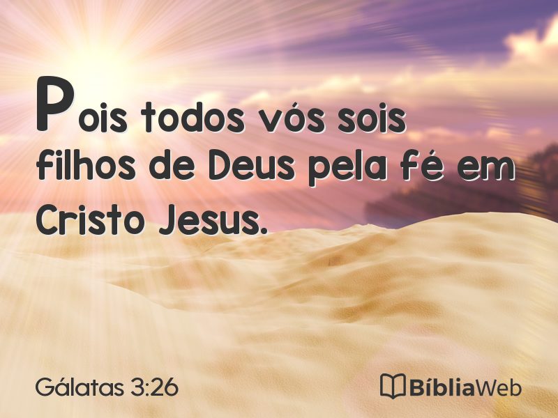 Gálatas 3:26 em imagem para compartilhar