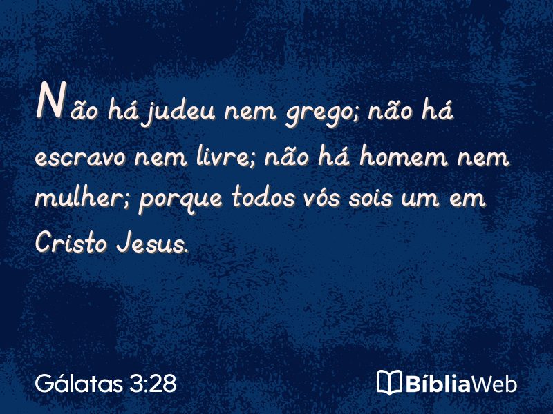 Gálatas 3:28 em imagem para compartilhar