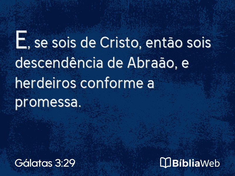 Gálatas 3:29 em imagem para compartilhar