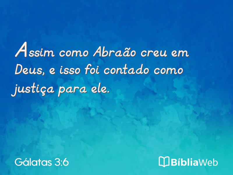 Gálatas 3:6 em imagem para compartilhar