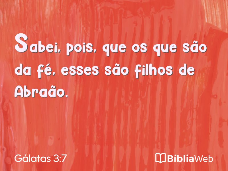 Gálatas 3:7 em imagem para compartilhar
