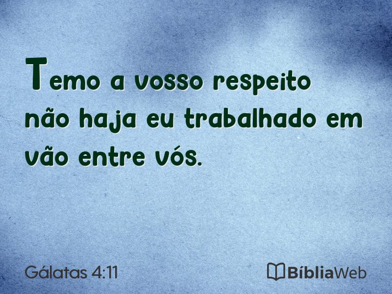 Gálatas 4:11 em imagem para compartilhar