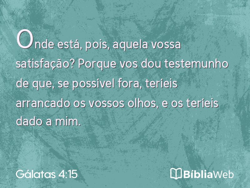 Gálatas 4:15 em imagem para compartilhar