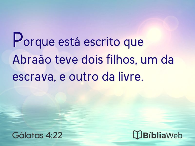 Gálatas 4:22 em imagem para compartilhar