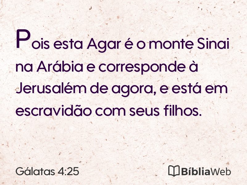 Gálatas 4:25 em imagem para compartilhar