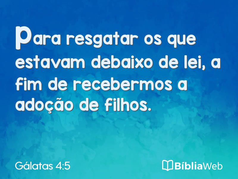 Gálatas 4:5 em imagem para compartilhar