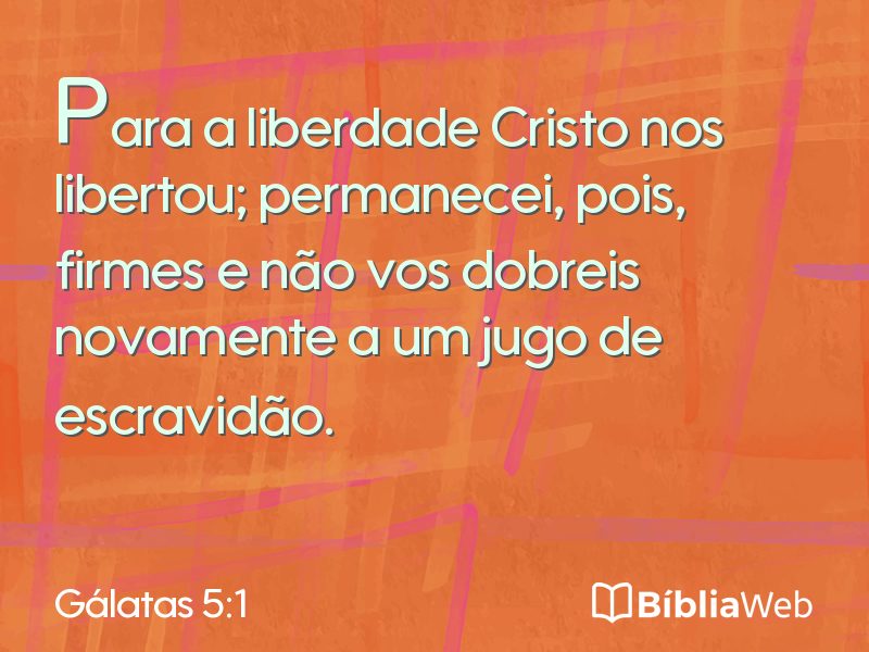 Gálatas 5:1 em imagem para compartilhar