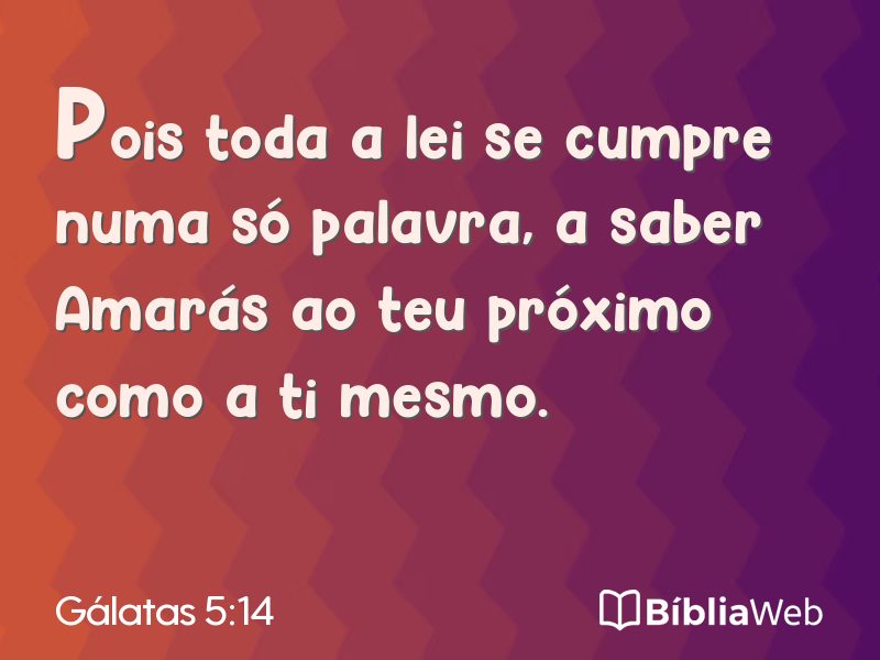 Gálatas 5:14 em imagem para compartilhar