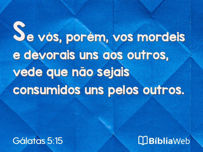 Gálatas 5:15 em imagem para compartilhar