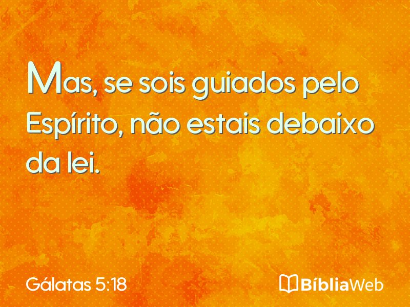 Gálatas 5:18 em imagem para compartilhar