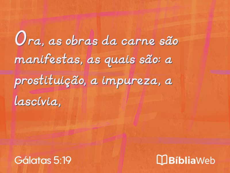 Gálatas 5:19 em imagem para compartilhar