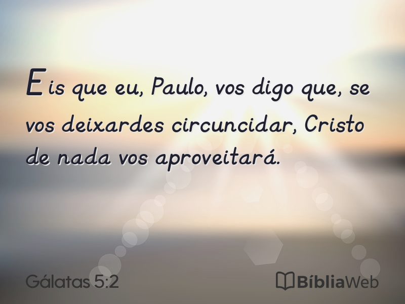 Gálatas 5:2 em imagem para compartilhar