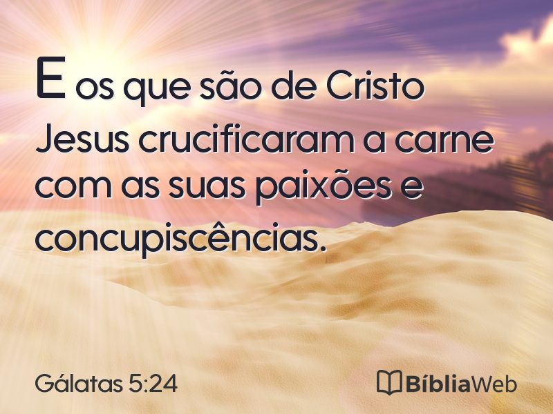 Gálatas 5:24 em imagem para compartilhar
