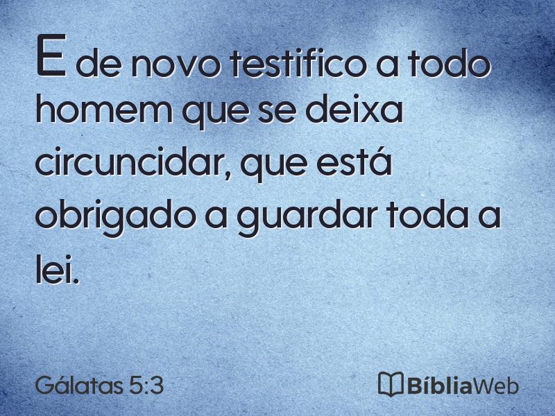 Gálatas 5:3 em imagem para compartilhar