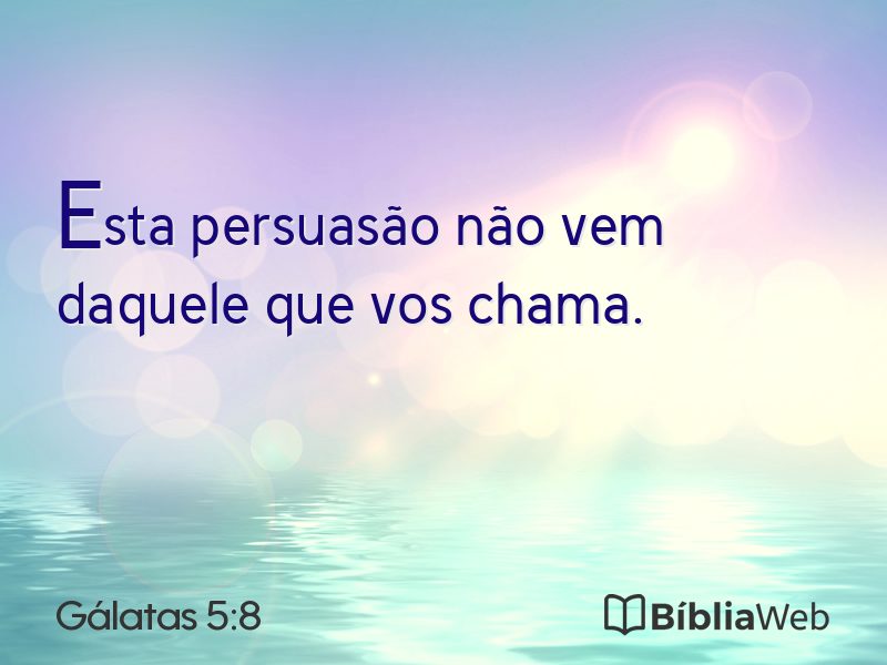 Gálatas 5:8 em imagem para compartilhar