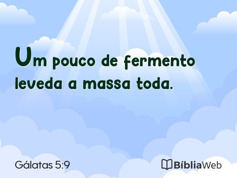 Gálatas 5:9 em imagem para compartilhar