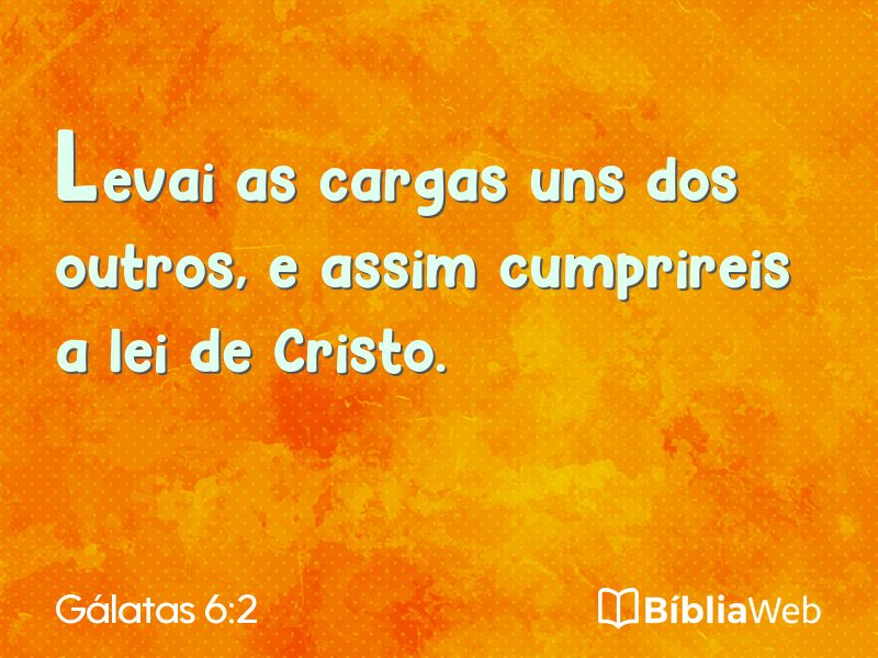 Gálatas 6:2 em imagem para compartilhar