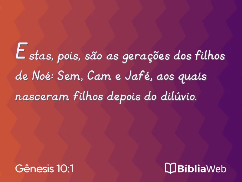 Gênesis 10:1 em imagem para compartilhar