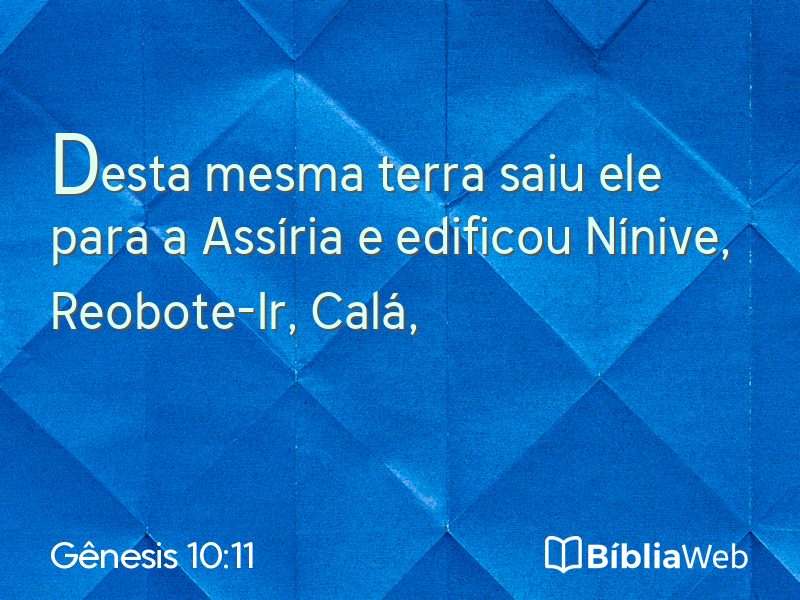 Gênesis 10:11 em imagem para compartilhar