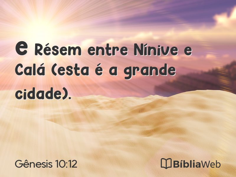 Gênesis 10:12 em imagem para compartilhar