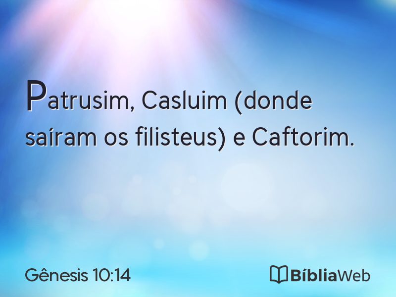 Gênesis 10:14 em imagem para compartilhar