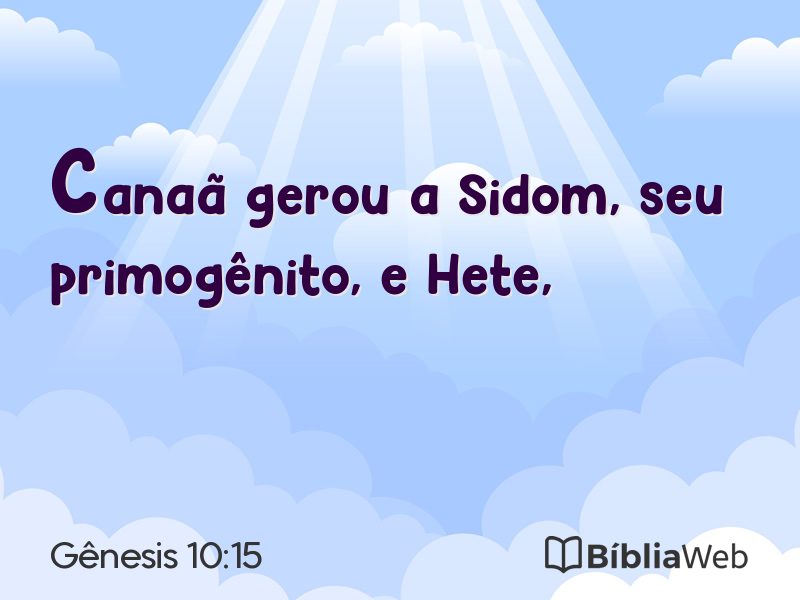 Gênesis 10:15 em imagem para compartilhar