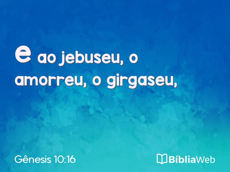 Gênesis 10:16 em imagem para compartilhar