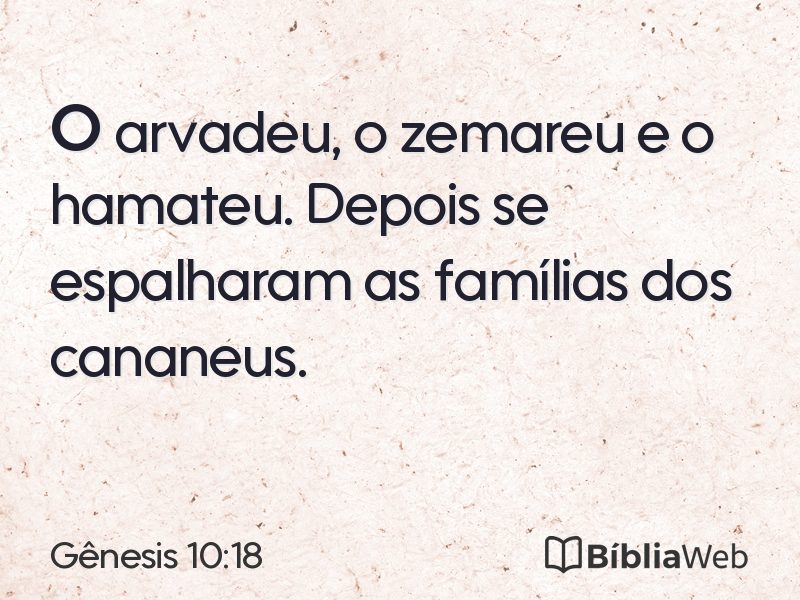 Gênesis 10:18 em imagem para compartilhar