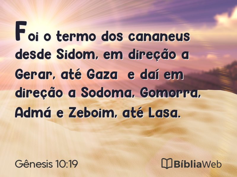 Gênesis 10:19 em imagem para compartilhar