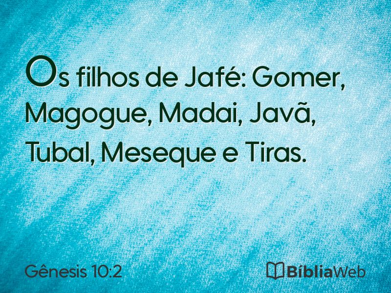 Gênesis 10:2 em imagem para compartilhar