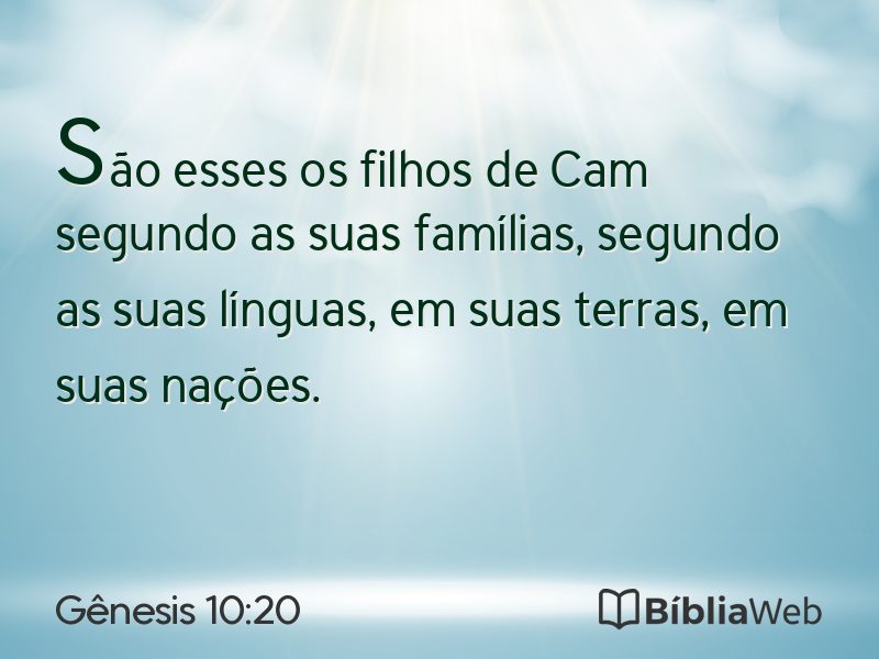 Gênesis 10:20 em imagem para compartilhar