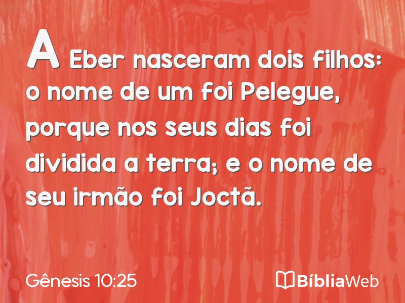 Gênesis 10:25 em imagem para compartilhar