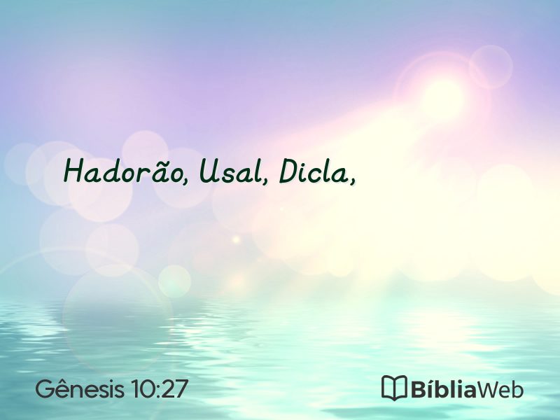 Gênesis 10:27 em imagem para compartilhar